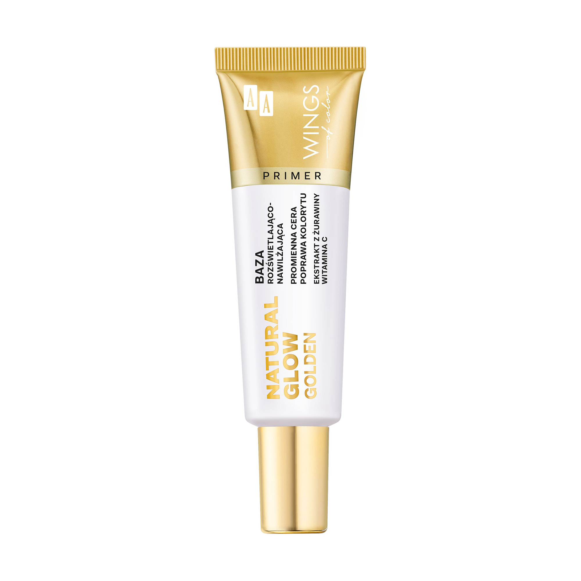 Освітлювальна та зволожувальна база під макіяж AA Wings of Color Natural Glow Golden Primer, 30 мл